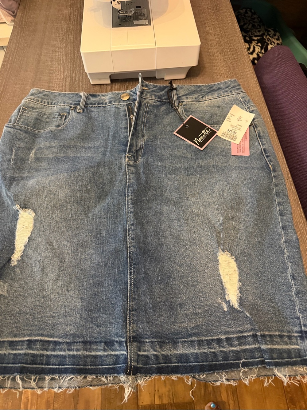 Jean Skirt in Light Blue by